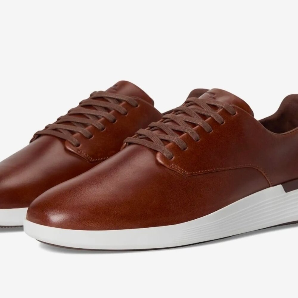 Wolf & Shepherd Derby Crossover Dress Sneakers Men's Size 9.5 M NEW Brown White